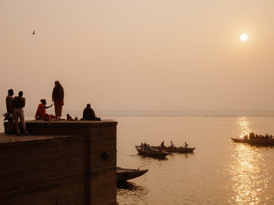 An ethereal sunrise in Varanasi