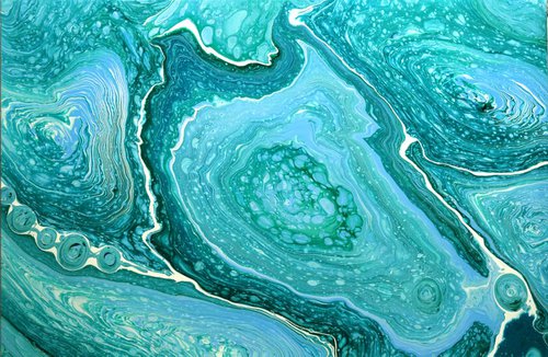 Turquoise Abstract by Nataliya Stupak
