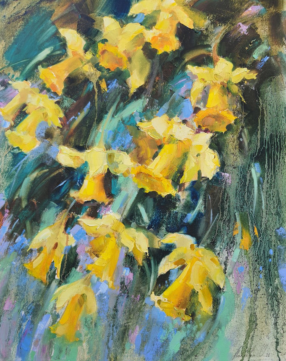 Daffodils. Spring flowers by Olha Laptieva