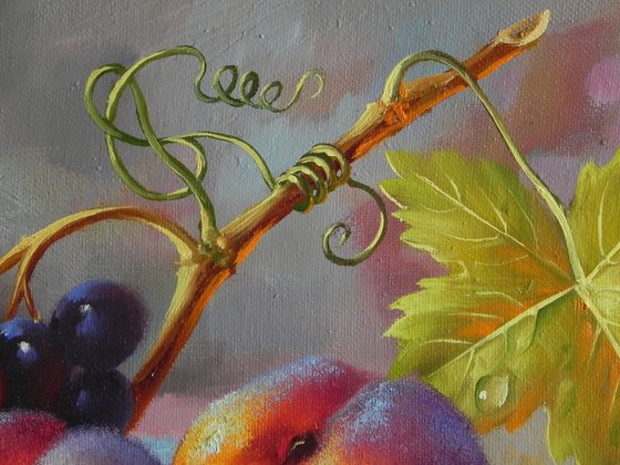 "Peaches and grapes"