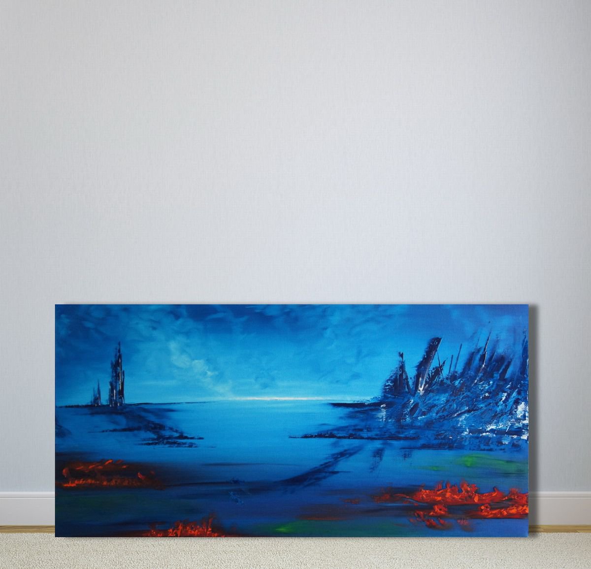 Badlands by the Sea (120 x 60 cm) (48 x 24 inches) oil XL by Ansgar Dressler