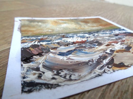 Evening seascape miniature study