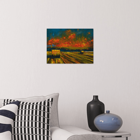 Abstract landscape painting? Rural scene in Croatia