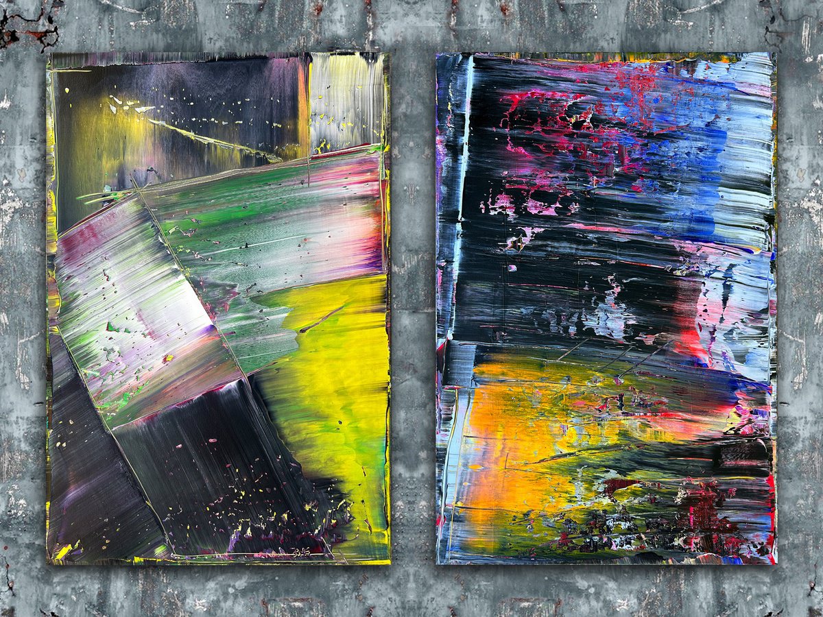 Abstract Acrylic Painting By Preston M. Smith (Pms), 48 X 36", "Particle Collider", Original Artwork