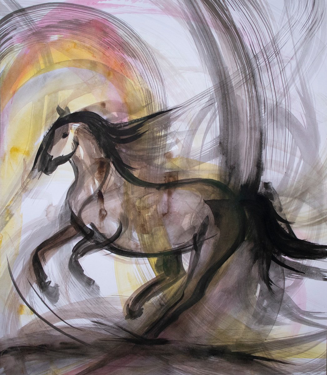 Galloping horse by Rene Goorman