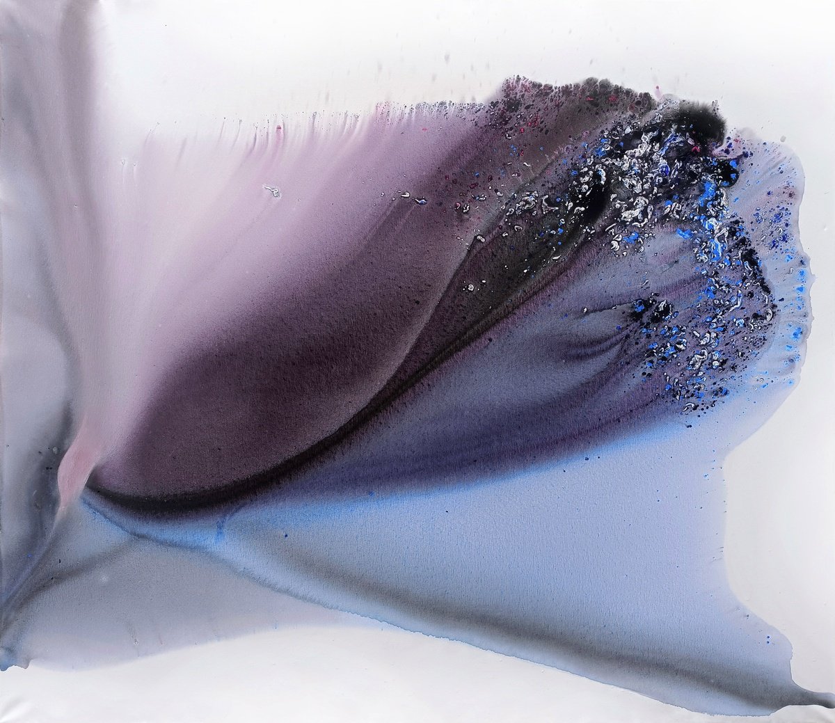 Abstract Landscape Acrylic Painting By Muriel Napoli, 55 X 47", Nature 399, Original Artwork