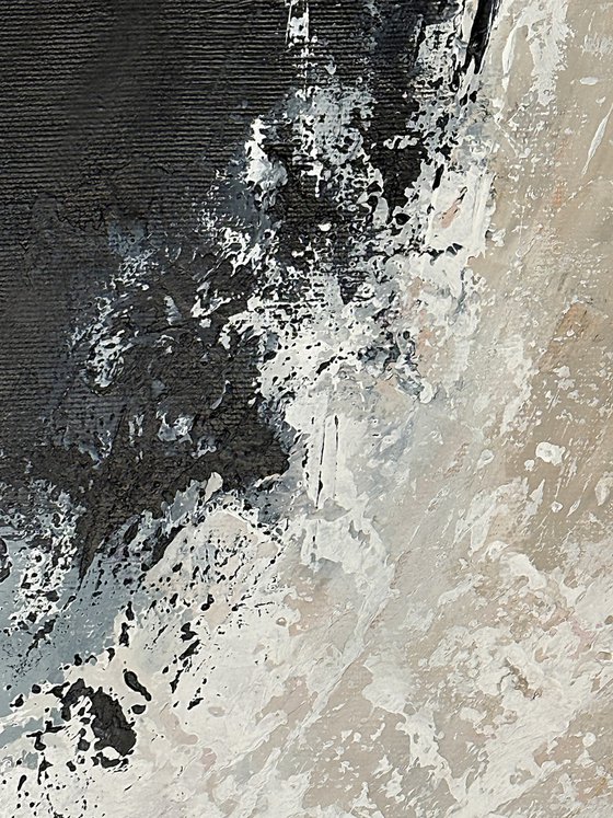 Blush Terrain – Blue Pink Abstract Landscape