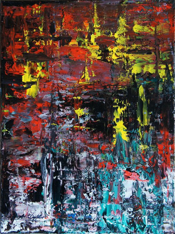 Abstract Extract 403001 (30 x 40 cm) oil textured