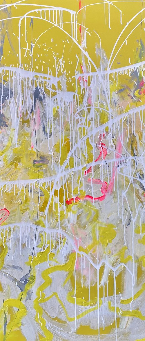 Yellow Abstract - Love Shack by Annette Spinks