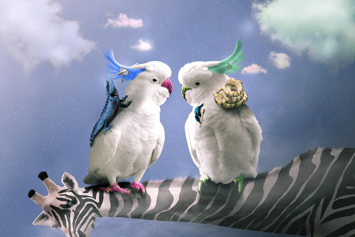 Surrealistic Animal Print By Vanessa T Stefanova, 24 X 16", Collin, Original Artwork