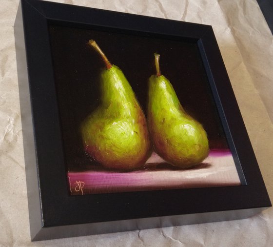 Pair of Pears  framed still life