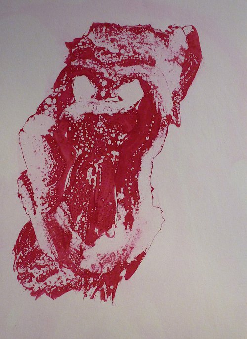 The Red Abstract 3, 21x29 cm - AF exclusive by Frederic Belaubre