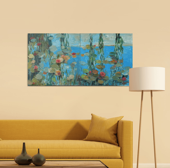 Turquoise Lake (diptych)