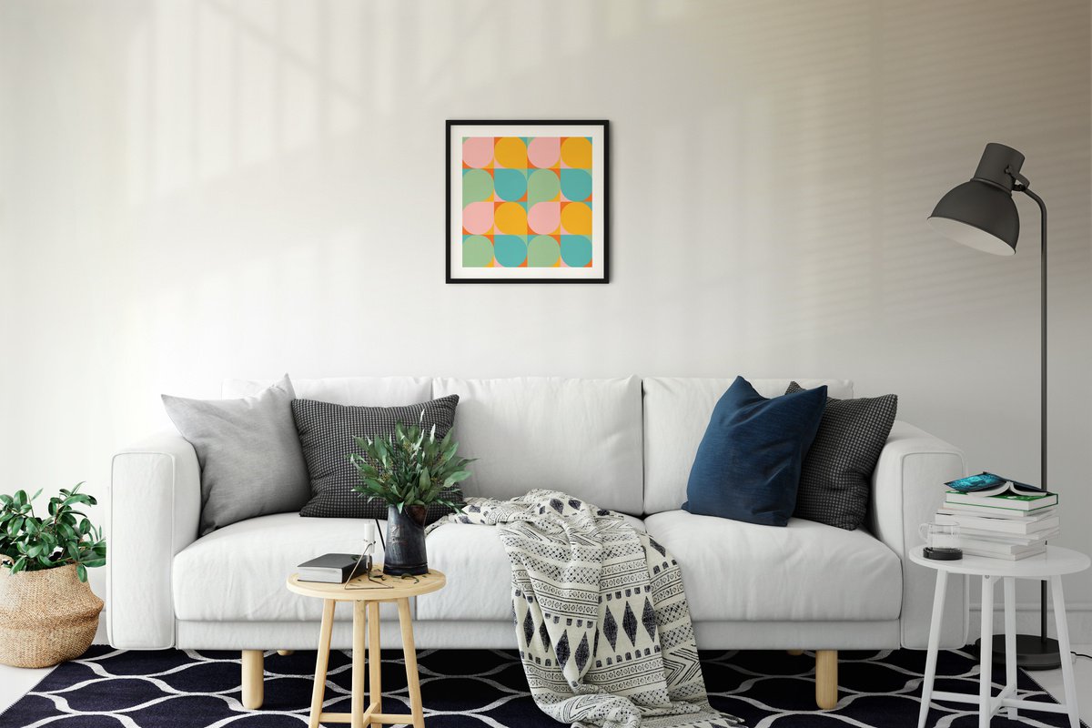 Abstract Giclee Print By James Bassett, 19 X 19, Pointers, Original Artwork