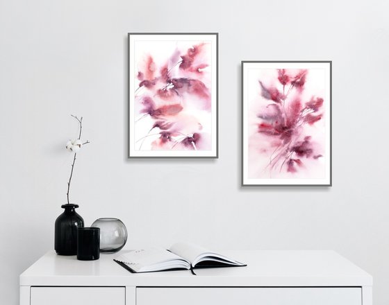 Floral diptych