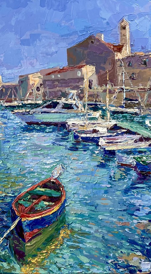 Boats of Giovinazzo Italy by Adriana Dziuba