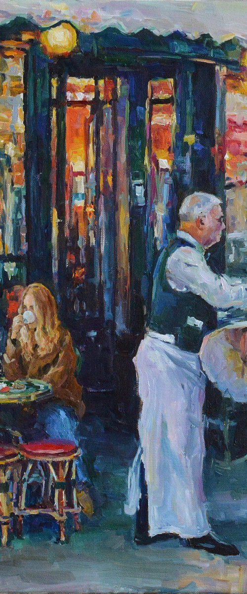 Evening in the Café by Vachagan Manukyan