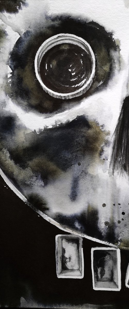 The Artful Skull by Olga Beliaeva Watercolour