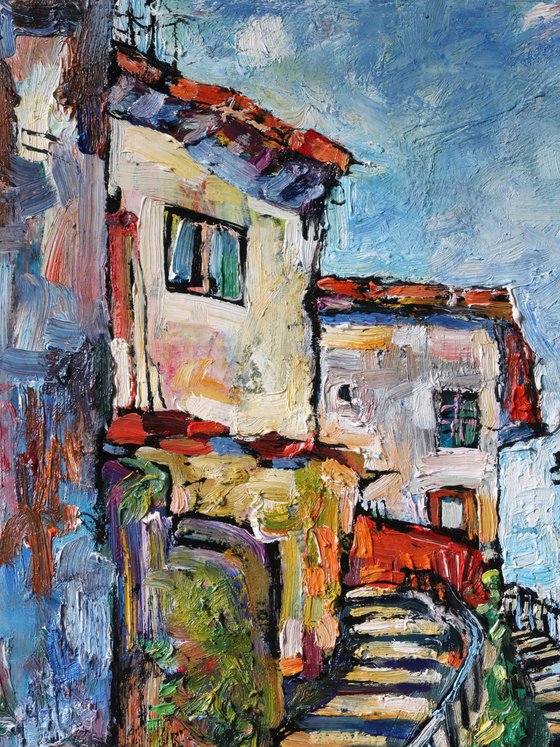 Sky and Streets of Cudillero