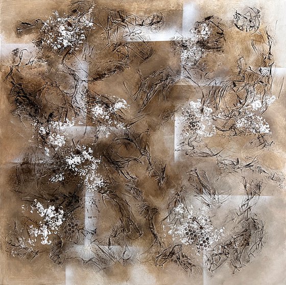 White Flowers Against Time