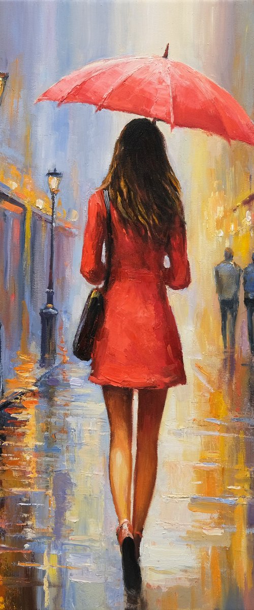 Walking in the Rainy City by Behshad Arjomandi