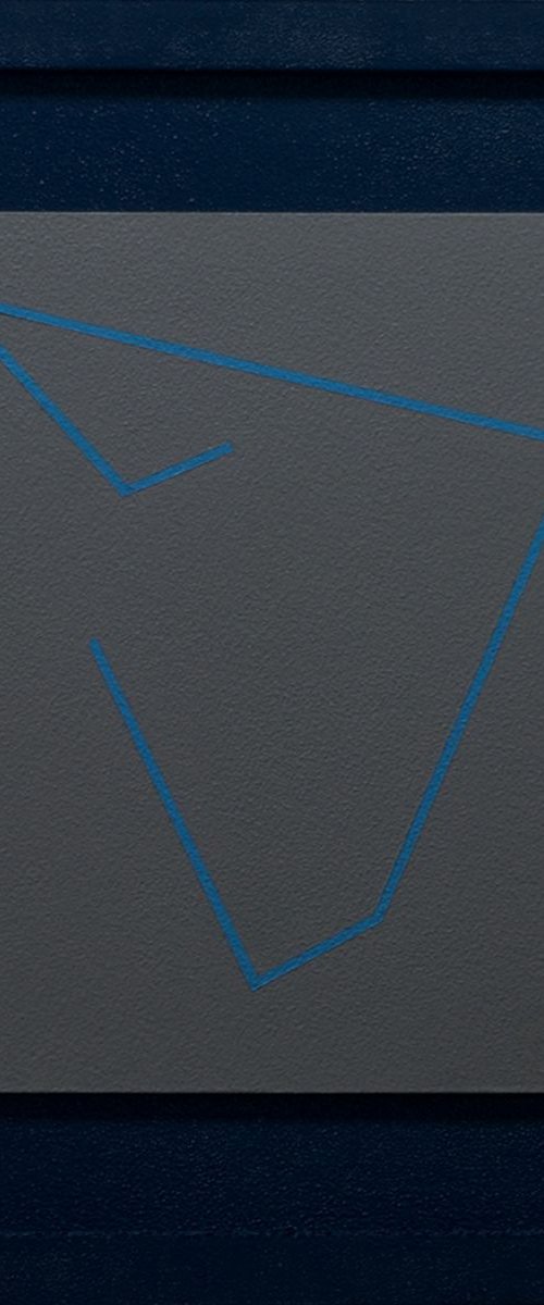 "MEDITATIVE ANGULATIONS" #1 - FRAMED Modern Geometric Painting by Rich Moyers