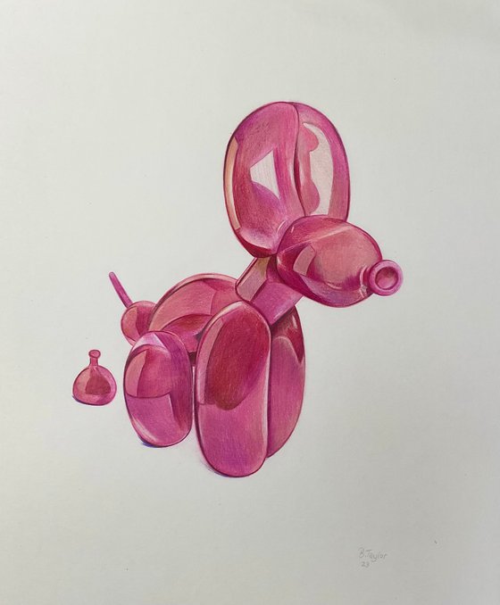 Bubblegum. Pink Balloon dog drawing