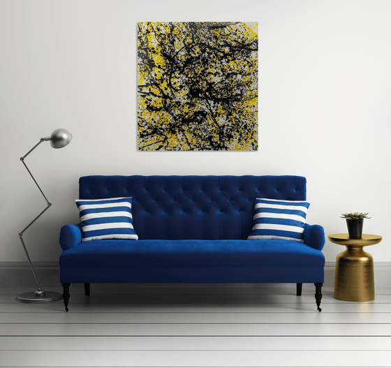 Extra large abstract artwork  (yellow)