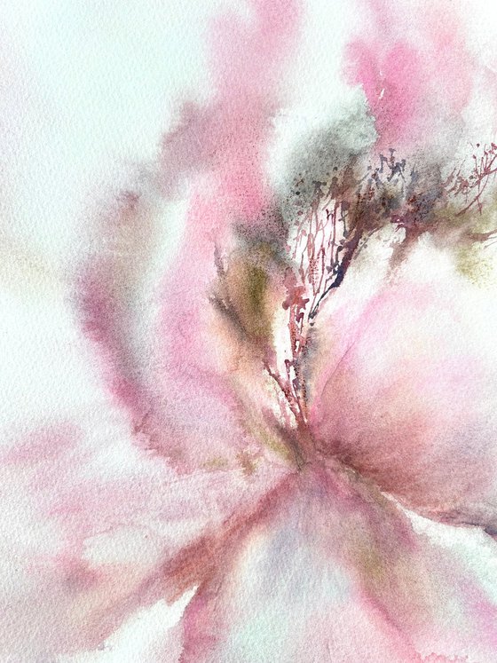 Abstarct flower in dusty pink colors