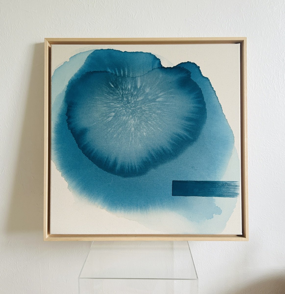 Abstract Acrylic Painting By Ryoko Minamitani, 25 X 25", Sound Of Silence, Original Artwork