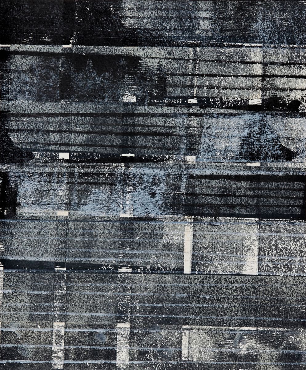 Abstract Acrylic Painting By Petr Strnad, 10 X 12", Nowhere Far X., Original Artwork