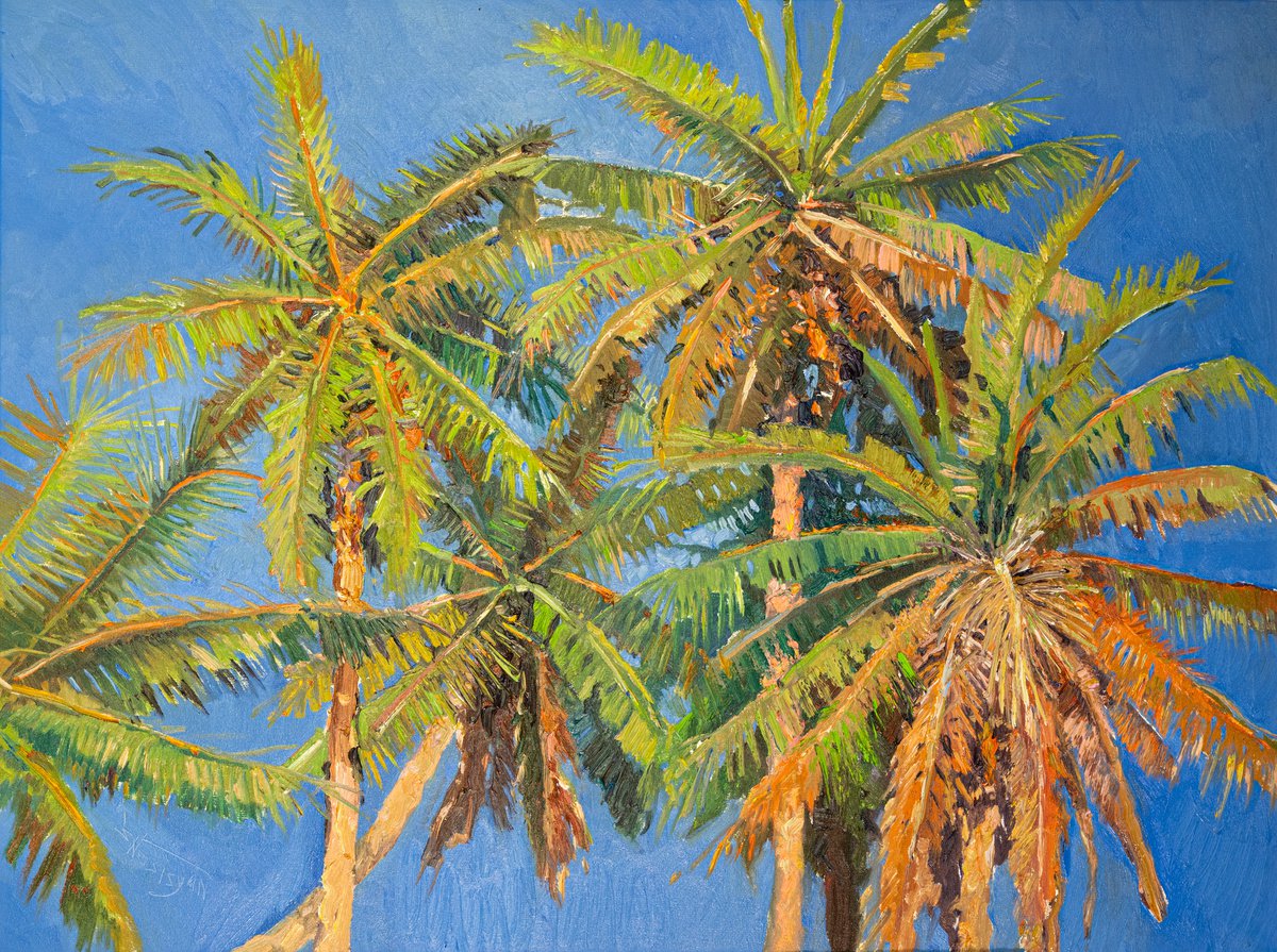 Coconut Palm Trees By Suren Nersisyan, 40 X 30, Artwork For Sale On Artfinder