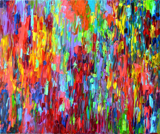 LIMITED TIME OFFER - Abstract Gypsy - XXL 120x100 cm Big Painting, - Large Canvas Abstract Painting - Ready to Hang, Canvas Wall Decoration