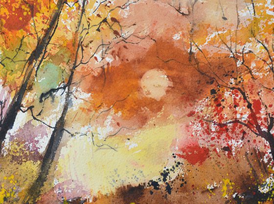 Autumn leaves  - watercolor