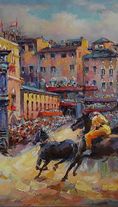 Siena Palio - horse racing by Viktoria Lapteva