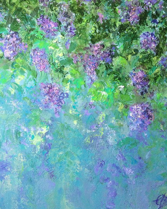 Under Lilac (floral landscape)