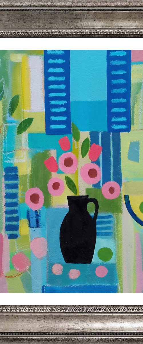 Still Life with a Black Vase by Jan Rippingham