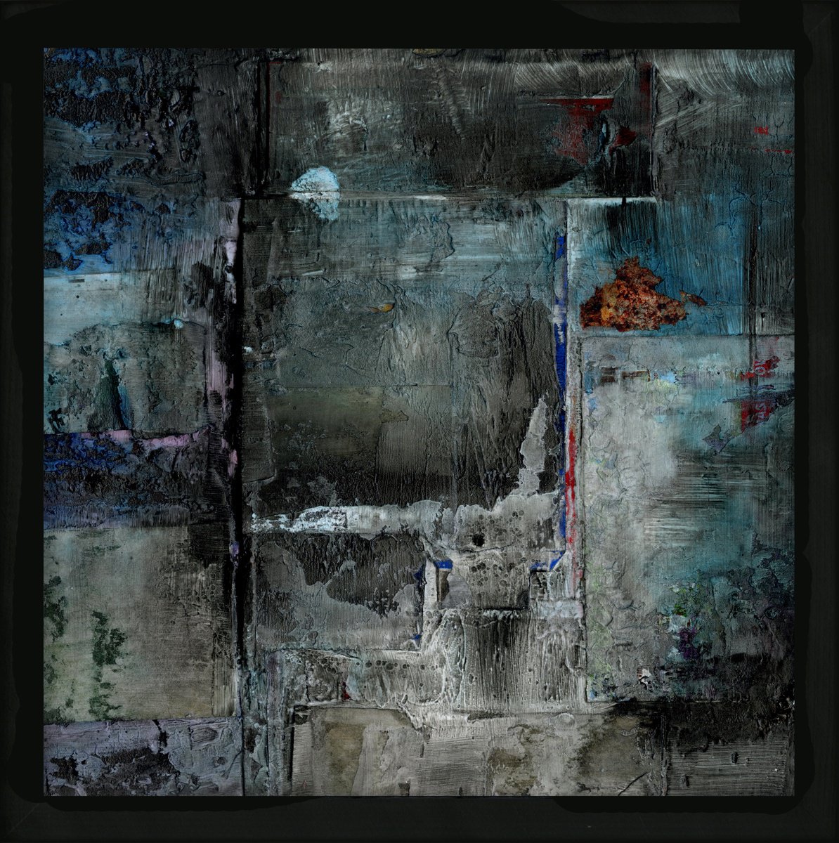 Abstract Painting By Kathy Morton Stanion, 13 X 13", Midnight Magic 10, Original Artwork