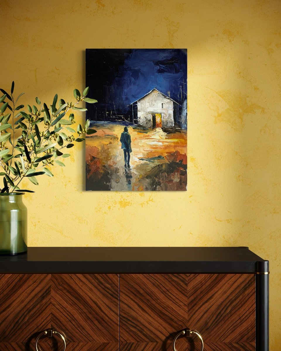 Expressive Portrait Oil Painting By Vita Schagen, 20 X 28", Adventure., Original Artwork