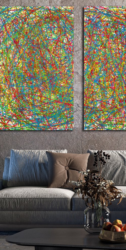 Colorful display of affection 2 /Diptych by Nestor Toro