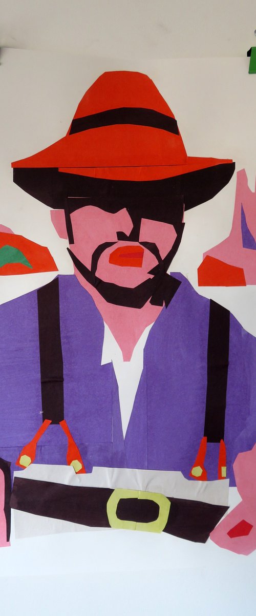 cowboy - purple and orange by Stephen Abela