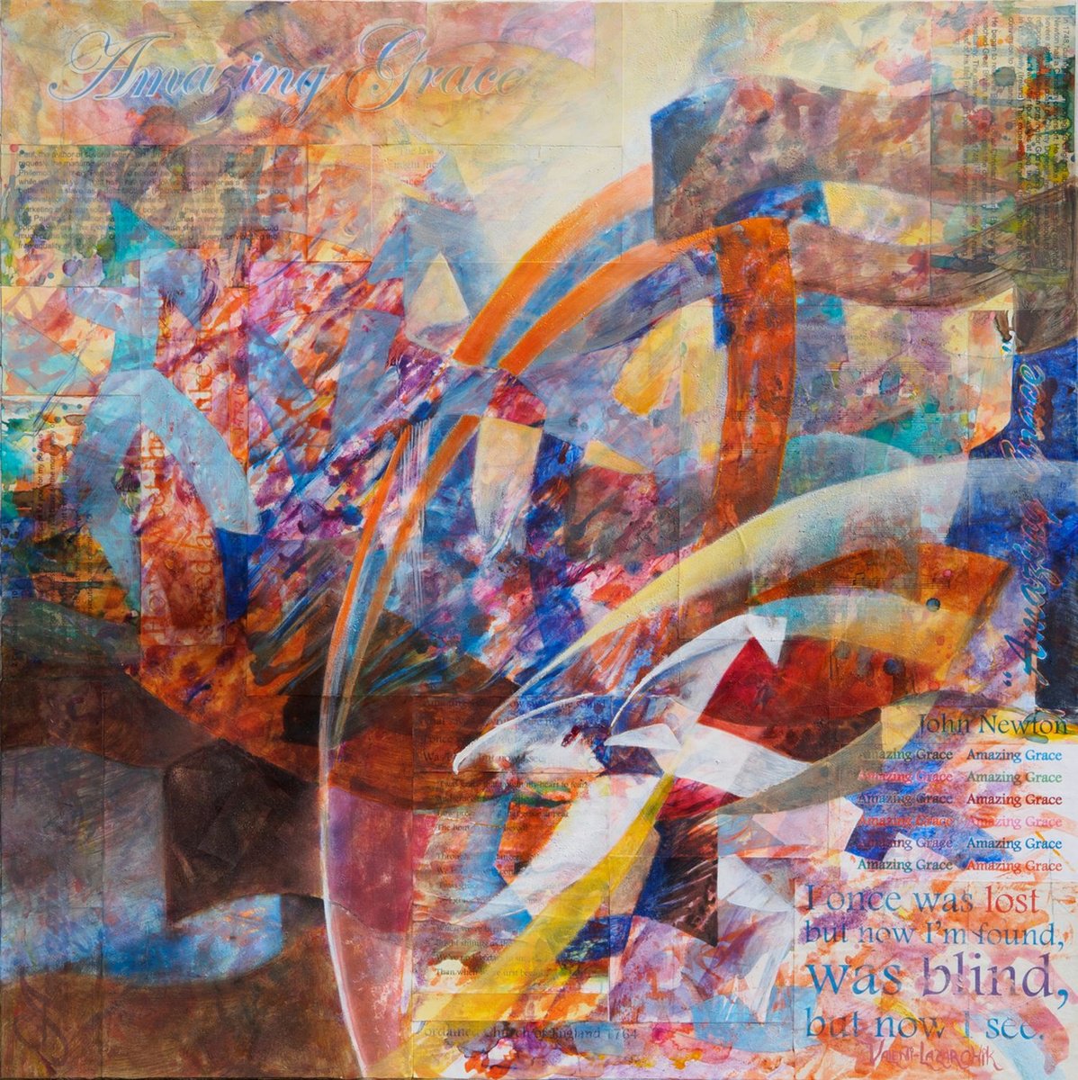 Amazing Grace #1 By Gina Valenti-Lazarchik, 30 X 30, Artwork For Sale On Artfinder