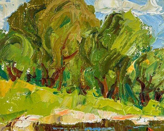 Willows by the pond