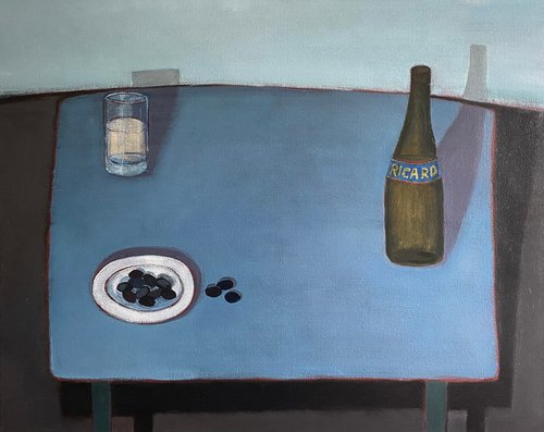 Still Life With Olives and Pernod by Nigel Sharman