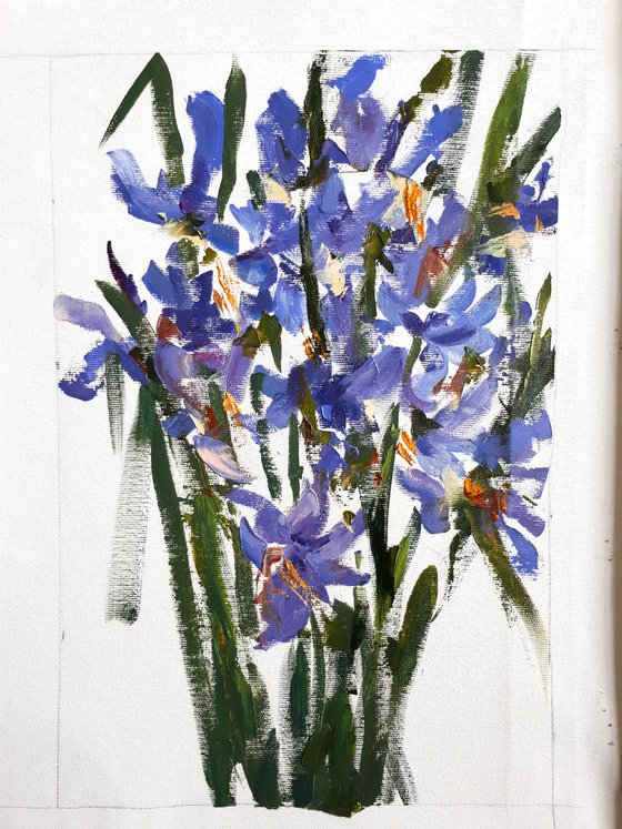 Irises /  ORIGINAL OIL PAINTING