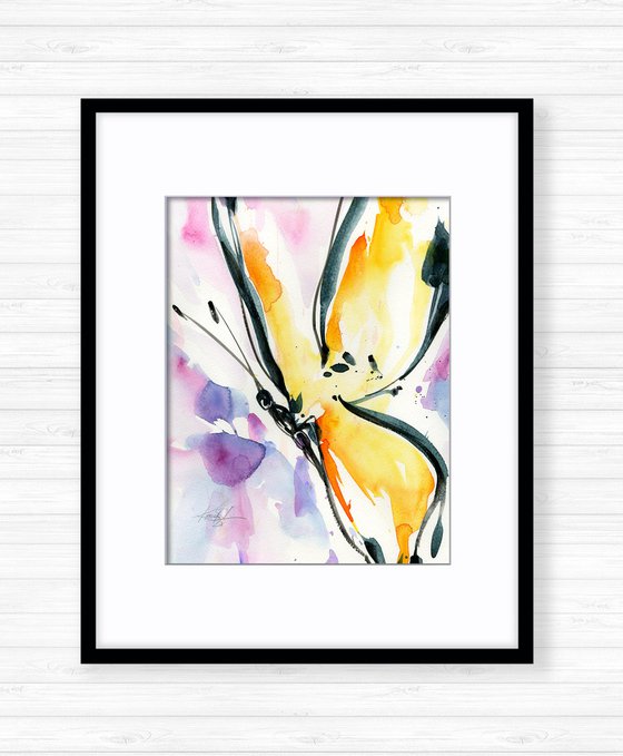 Butterfly Song No. 097- Butterfly Watercolor Painting by Kathy Morton