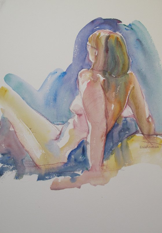 Seated female nude