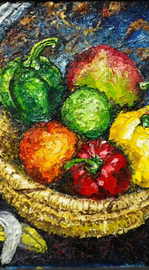 Still life with mixed fruit by Richard Meyer