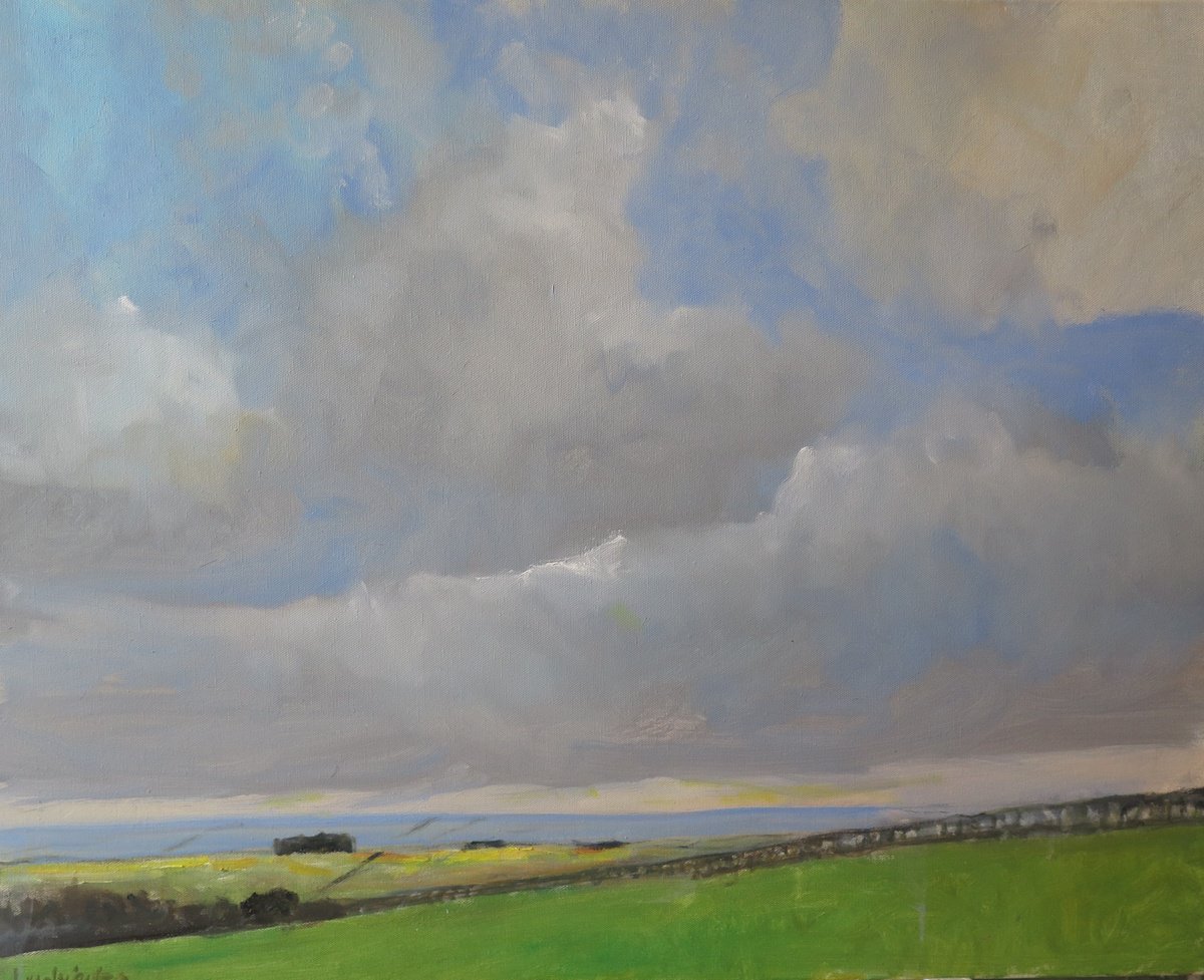 Yorkshire Wolds, Jan 16 By Malcolm Ludvigsen, 30 X 24, Artwork For Sale On Artfinder