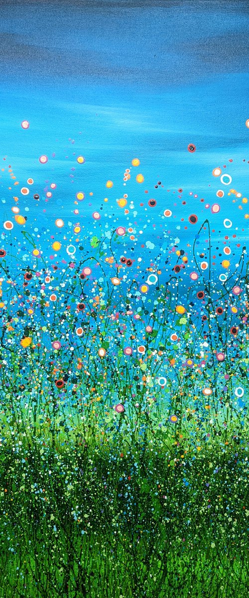 Wild Popping Turquoise #4 by Lucy Moore